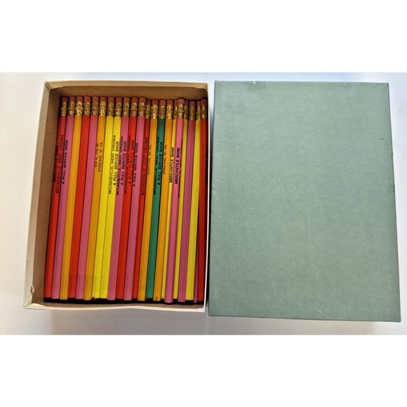 Lot of 50 Multi-Colored Bank Pencils Mercantile Bank Moundsville West Virginia - Picture 4 of 7